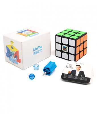 Cub Rubik Magnetic, Moyu MofangJiao RS3M 2020, Negru foto