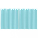 Cumpara ieftin Perdele Voile cu Oeje 2 buc Turcoaz