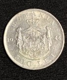 Moneda 500 lei 1944 argint