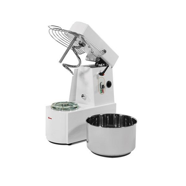 Malaxor-mixer spirala aluat, cap rabatabil si bol extractibil 25kg