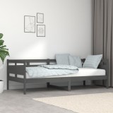 VidaXL Pat de zi, gri, 90x200 cm, lemn masiv de pin 820299