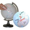 Glob Pamantesc Personalizabil 25cm, 4 Markere &amp; Burete - Harta Interactiva, Joc Educativ Geografie pentru Copii si Adulti