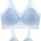 Sutien invizibil fără cusaturi, Linovit&reg;, cu cupe fine, material respirabil si antibacterian, uscare rapida, Blue sky - Blue Sky, XL