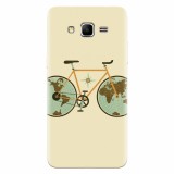 Husa silicon pentru Samsung Grand Prime, Retro Bicycle Illustration