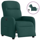 Fotoliu rabatabil electric, verde inchis, material textil