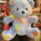 Urs de plus multicolor albastru 45 cm