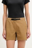 Mammut pantaloni scurți outdoor Tamaro culoarea verde, uni, high waist, 1023-01180