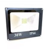 Proiector LED 30W Slim, 2400lm, IP65, Exterior/Interior, Echivalent 300W, Gradina, Curte