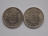 LOT 2 MONEDE DIFERITE 5 FRANCS 1976 BELGIA, Europa