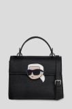 Karl Lagerfeld geantă IKON GRAINY culoarea negru, A3W30325