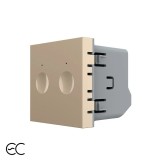 Cumpara ieftin Modul intrerupator dublu touch Zigbee EC Livolo, auriu