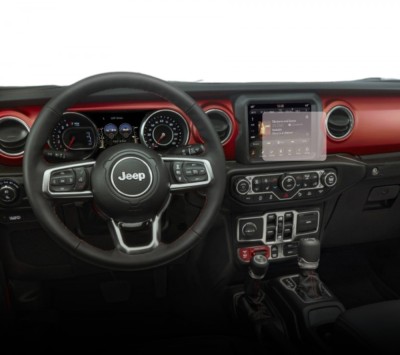 Folie Protectie Navigatie Jeep Gladiator 2020-2023, Duragon, protectie Display Navigatie, silicon Transparent, Anti-zgarieturi, kit instalare foto