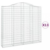 Cumpara ieftin Cosuri gabion arcuite 13 buc, 200x30x180/200cm, fier galvanizat