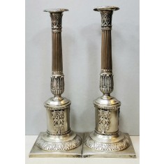 Pereche de sfesnice din argint, Germania, cca. 1820