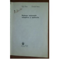 S. Calin, C. Belea - Sisteme Automate Adaptive si Optimale