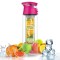 Sticla pentru apa cu infuzor, capacitate 700 ml, sistem de blocare, design portabil, rezistent la socuri, fara BPA, transparent