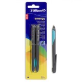 Set Pixuri Ballpoint Pelikan Energy, 2 Bucăți, Albastru, Grip Confortabil