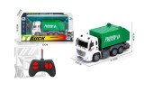 Camion de Gunoi Telecomandă &ndash; Lumini &amp; Sunete + Container Deschidere &ndash; Verde 30cm &ndash; 6+ ani