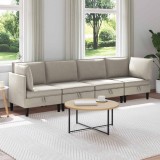vidaXL Set de mobilier pentru living 4 pcs Ovăz Țesătură 3413784