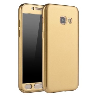 Husa Full Protection - Samsung Galaxy A3 2017 - Auriu + geam sticla foto