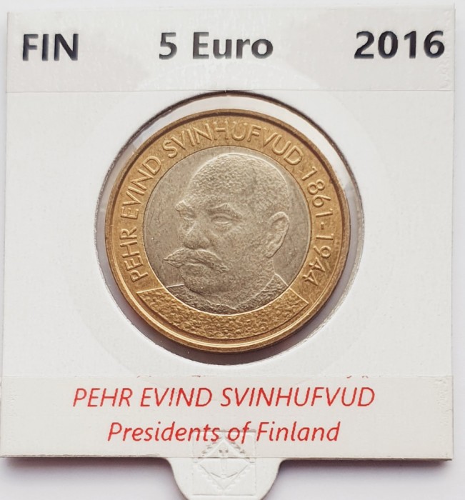 2271 Finlanda 5 euro 2016 President Pehr Evind Svinhufvud km 291