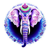 Sticker decorativ, Elefant, Albastru, 60 cm, 10203ST