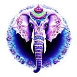 Cumpara ieftin Sticker decorativ, Elefant, Albastru, 60 cm, 10203ST, Oem