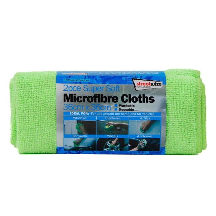 Laveta microfibre Streetwize pentru sters praf si spalat auto 36x36 cm, set 2buc. lavete AutoDrive ProParts