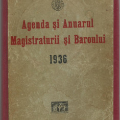 Agenda si Anuarul Magistraturii si Baroului pe anul 1936