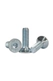 Șuruburi cu cap &icirc;ncastrat și hexagonal M5x16 filet complet DIN 7991 din oțel inoxidabil 25 buc &ndash; argintiu