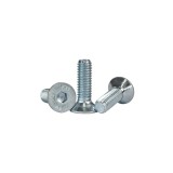 Șuruburi cu cap &icirc;ncastrat și hexagonal M5x16 filet complet DIN 7991 din oțel inoxidabil 25 buc &ndash; argintiu