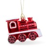 Ornament Brad Locomotiva Rosie Lucioasa 8cm Plastic - Decoratiune Craciun, Glob Brad Rosu