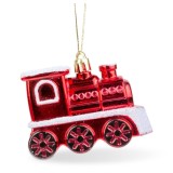 Ornament pentru brad - locomotivă lucioasă - 8 x 6 x 3 cm