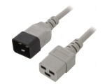 Cablu Electric Gri 0,5m 3x1,5mm2 IEC C19-C20 16A
