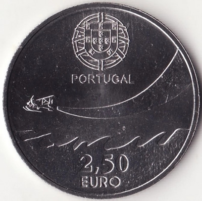 Moneda Portugalia - 2.50 Euro 2014 - A 100-a aniversare a Aviatiei Militare foto