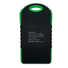 Baterie externa, Incarcare solara, 5000 mAh, 5V, 2 porturi USB