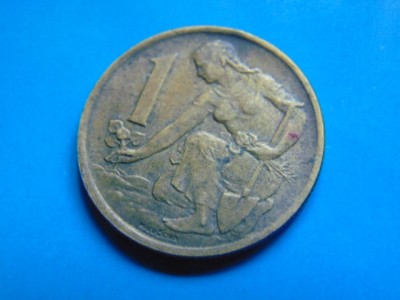 CEHOSLOVACIA -1 KORUNA 1963 foto