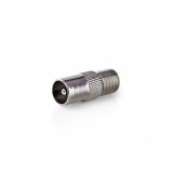 Adaptor metalic TV Coaxial tata - F mama, Nedis CSGB41954ME