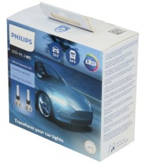 Set 2 Buc Bec Led Philips H1 12/24V 19W Ultinon Essential LED gen2 Alb 6500K 11258UE2X2 foto