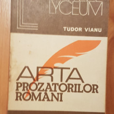 Arta prozatorilor romani de Tudor Vianu