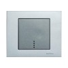 Intrerupator cu LED Grano ST Metalic argintiu Ovivo 400-100200-201