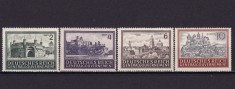 ✅ ( S45 ) Germania Reich 1943/&#039; 44 Guvernamantul General &quot; Orase - castele &quot; serie Mi.113-116 , nestampilat/negumat !