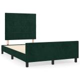 Cumpara ieftin Cadru de pat fara saltea verde inchis 120x190 cm catifea