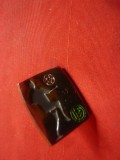 Insigna Fotbal - Cupa Mondiala , cu buton , h=2cm