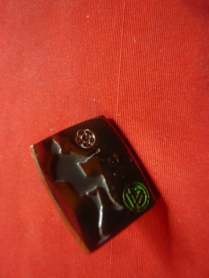 Insigna Fotbal - Cupa Mondiala , cu buton , h=2cm foto