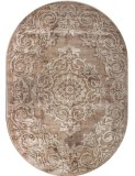Covor Modern, Mira 24016, Bej, Oval, Diverse Dimensiuni - 60x110