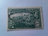 Serie 1 valoare Jamaica colonie britanica 1919 George V , Trupe militare , stampilat