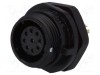 Soclu SP13 mamă WEIPU PIN: 9 IP68 3A lipire pentru montare pe panou