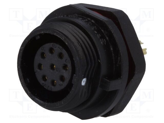 Soclu SP13 mamă WEIPU PIN: 9 IP68 3A lipire pentru montare pe panou