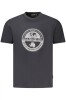 Napapijri Tricou S-Bollo barbati, cu imprimeu grafic, Regular Fit, Negru, S, L, M